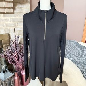 RHONE Course to Court Quarter Zip - Black